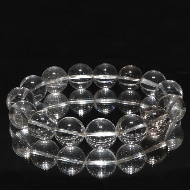 【日本銘石】ブレス　シルバールチルクォーツ＜山梨県産＞　約15ｍｍ　桐箱付き　証明書付き [co-g2123]