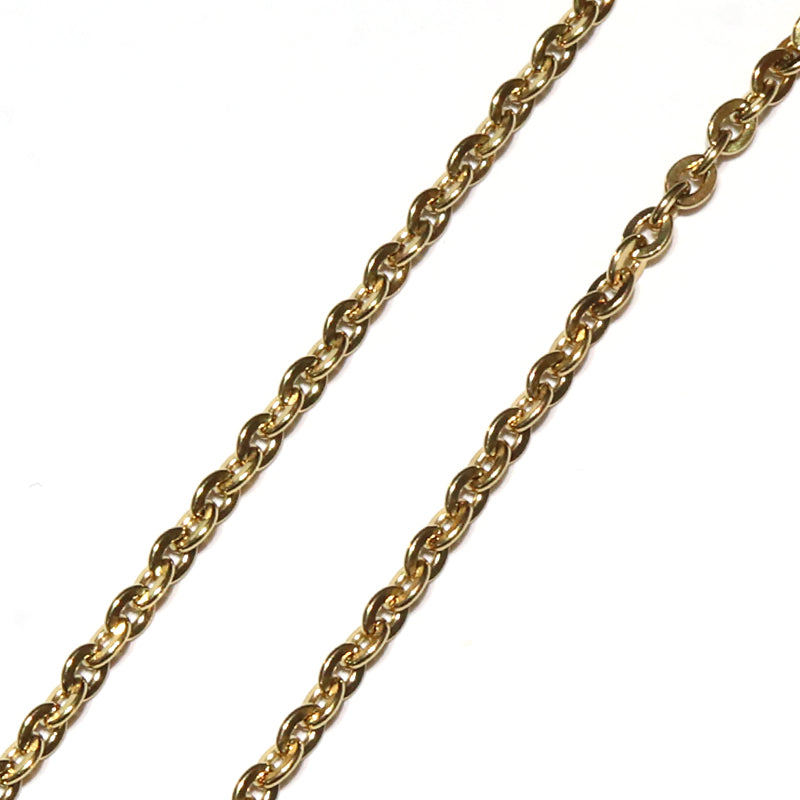 パーツ　サージカルステンレスチェーン　S-22　アズキ(幅約1.9mm) 　ゴールド　[co-g2124]