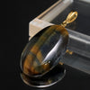 [Buy 10 or more eligible items and get 30% off! Automatic discount at checkout] Bicolor Tiger's Eye Pendant Top (South African), Deformed, Stainless Steel, Gold, Random Shipment [co-g1200]
