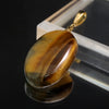 [Buy 10 or more eligible items and get 30% off! Automatic discount at checkout] Bicolor Tiger's Eye Pendant Top (South African), Deformed, Stainless Steel, Gold, Random Shipment [co-g1200]