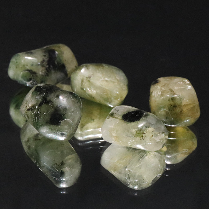 原石　フェナカイト＆エメラルド　共生鉱　ブラジル産　穴あり　[co-g2127]