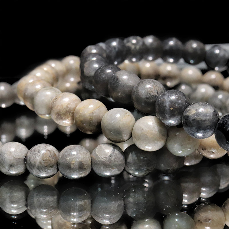 【日本銘石】ブレス　美ら海石＜沖縄県産＞　丸　約6mm  [co-g2130]