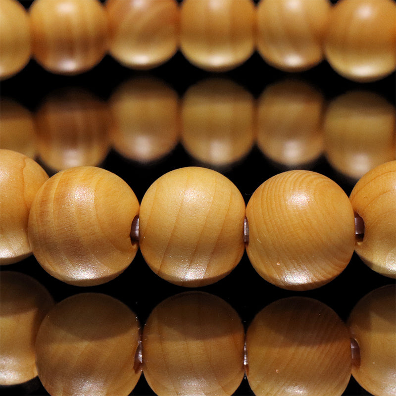 【パワーズウッド】ブレス　高野榧（かや）＜和歌山産＞　丸　約8mm  [co-g2129]