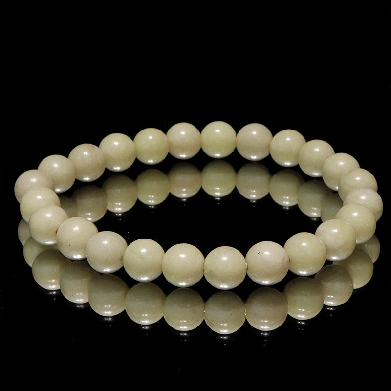 【日本銘石】ブレス　ブルーフェアリースキン＜広島県産＞　丸　約8mm  [co-g2131]