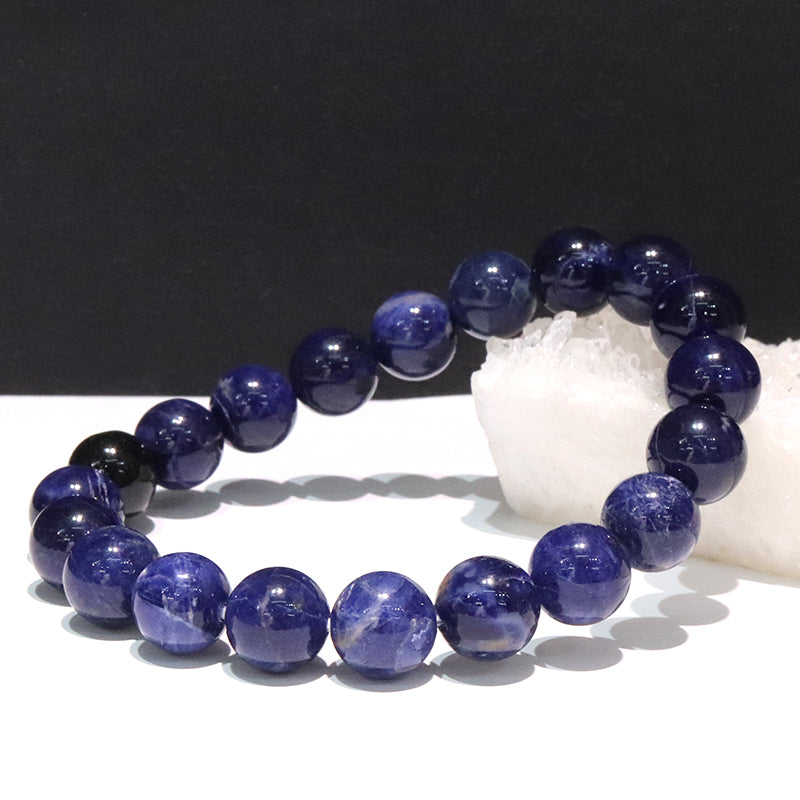 ブレス　インペリアルソーダライト＜ブラジル産＞　山梨研磨　丸 [co-g2132]