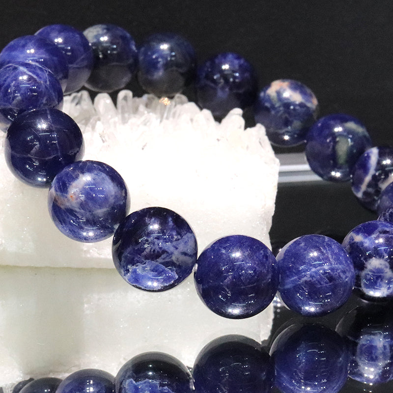 ブレス　インペリアルソーダライト＜ブラジル産＞　山梨研磨　丸 [co-g2132]