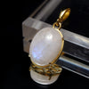 Get 30% off when you purchase 10 or more eligible items. Discount automatically applied at checkout. Blue Moonstone Pendant Top from Sri Lanka, Oval, Approx. 13mm x 18mm, Stainless Steel, 18K Plated, Made in Japan [co-g1227]