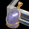 Get 30% off when you purchase 10 or more eligible items. Automatic discount at checkout. Tanzanite Pendant Top from Tanzania, Rose Cut, Approx. 10-17mm x 12-20mm, Silver 925 Gold, Made in Japan [co-g1406]
