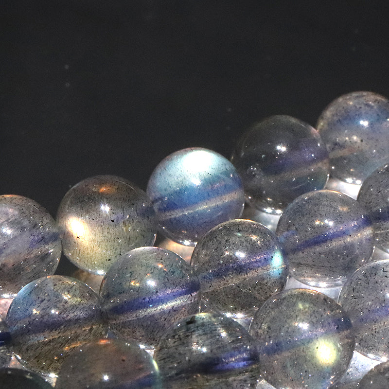 連　ラブラドライト＜マダガスカル産＞　丸　約6mm  [co-g2136]