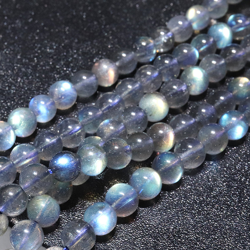 連　ラブラドライト＜マダガスカル産＞　丸　約6mm  [co-g2136]