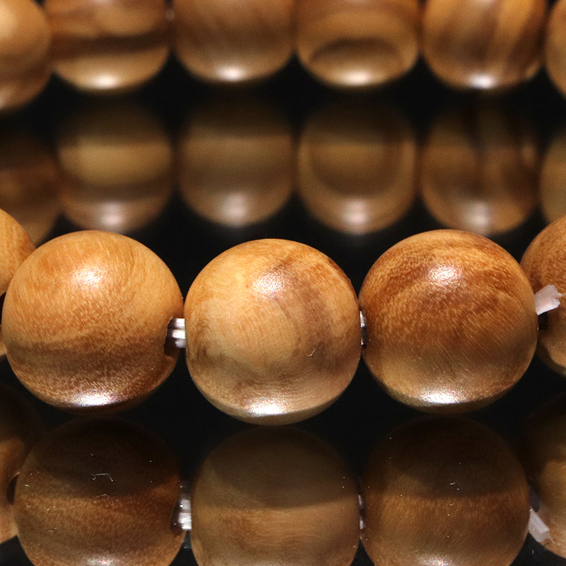 【パワーズウッド】ブレス　イタリアンオリーブ＜イタリア産＞　丸  [co-g2144]