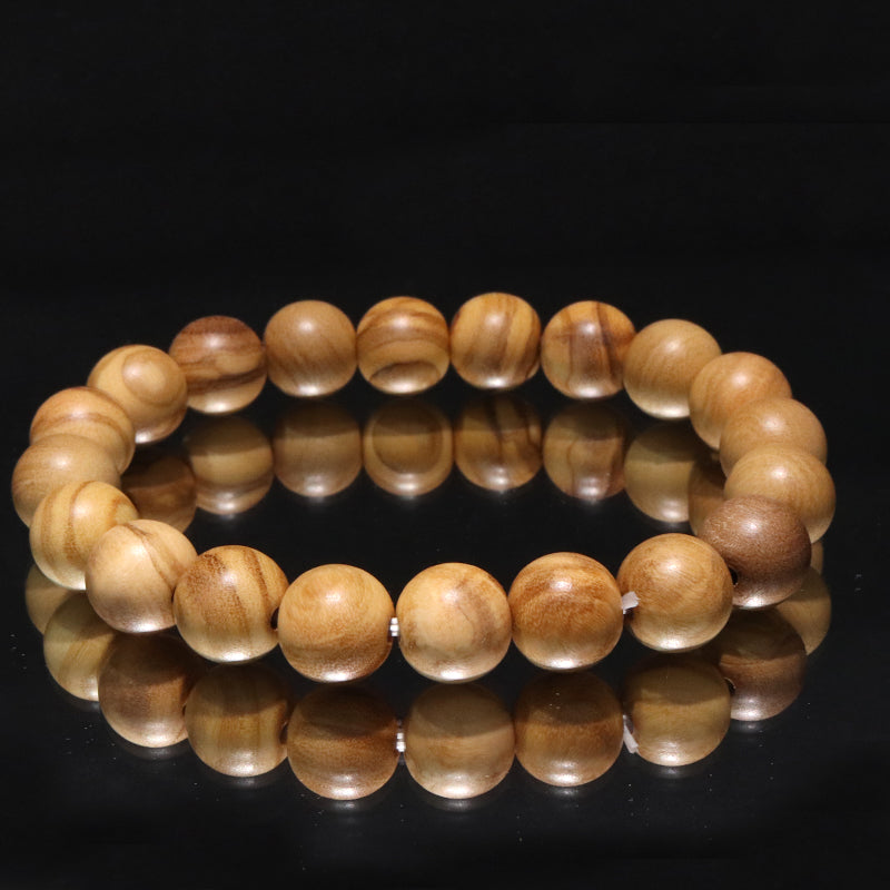 【パワーズウッド】ブレス　イタリアンオリーブ＜イタリア産＞　丸  [co-g2144]