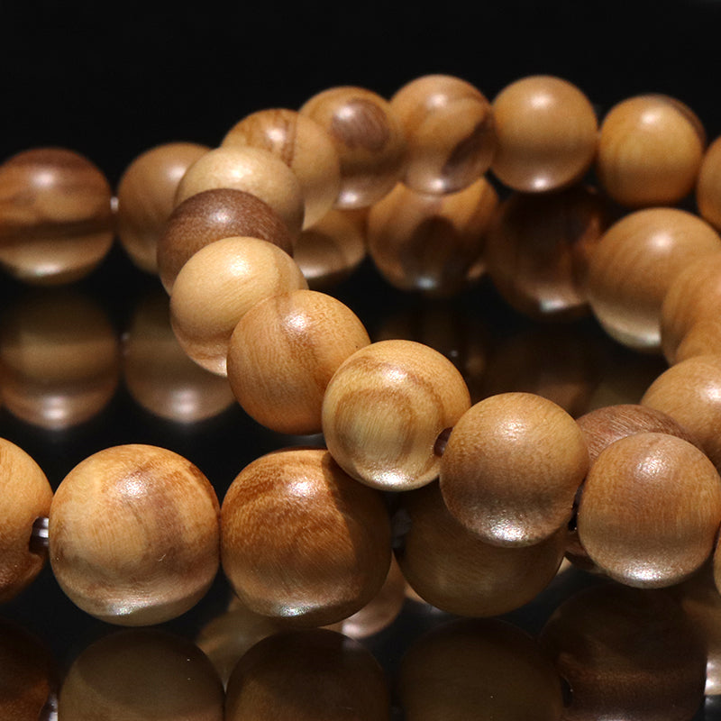 【パワーズウッド】ブレス　イタリアンオリーブ＜イタリア産＞　丸  [co-g2144]