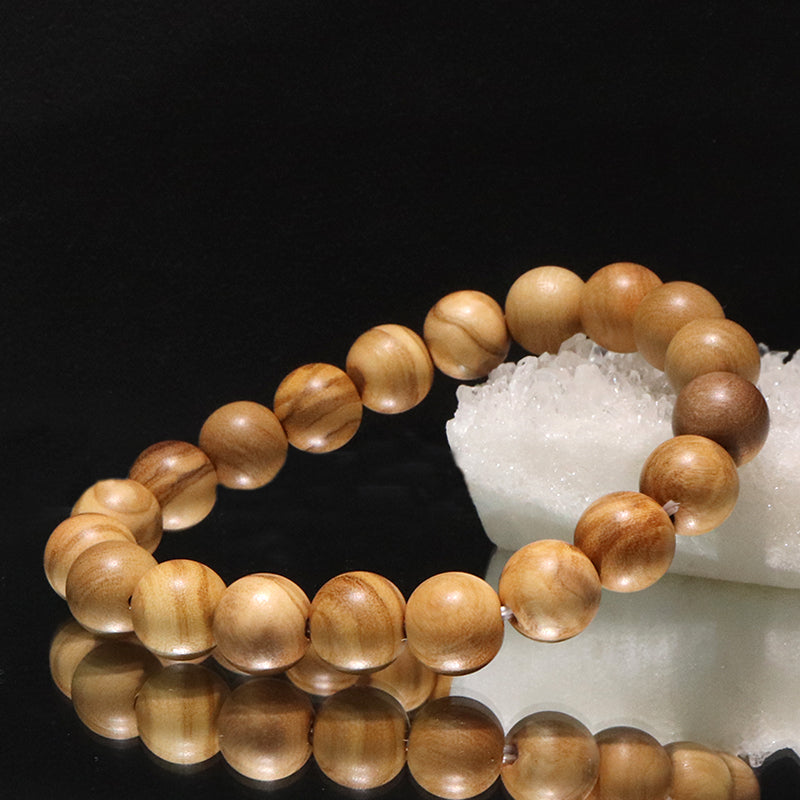 【パワーズウッド】ブレス　イタリアンオリーブ＜イタリア産＞　丸  [co-g2144]