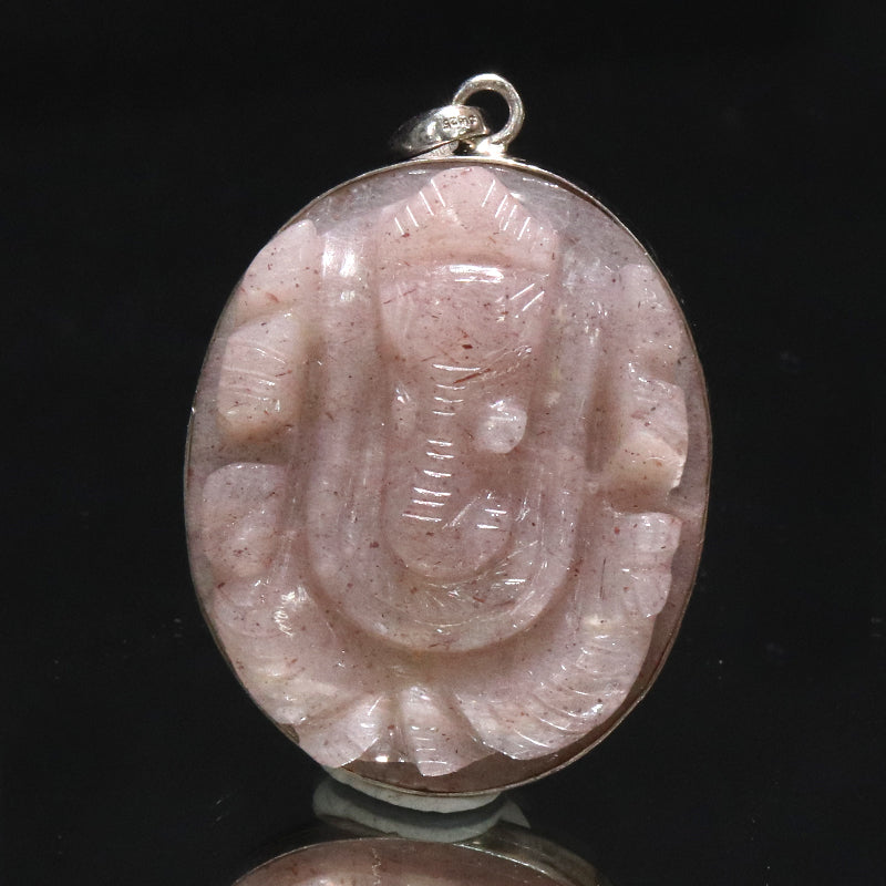【割引不可】ペンダントトップ　ガネーシャ　オーバル型　約約25～33×35～41mm　Silver925　シルバー　全6種  [co-g2159]