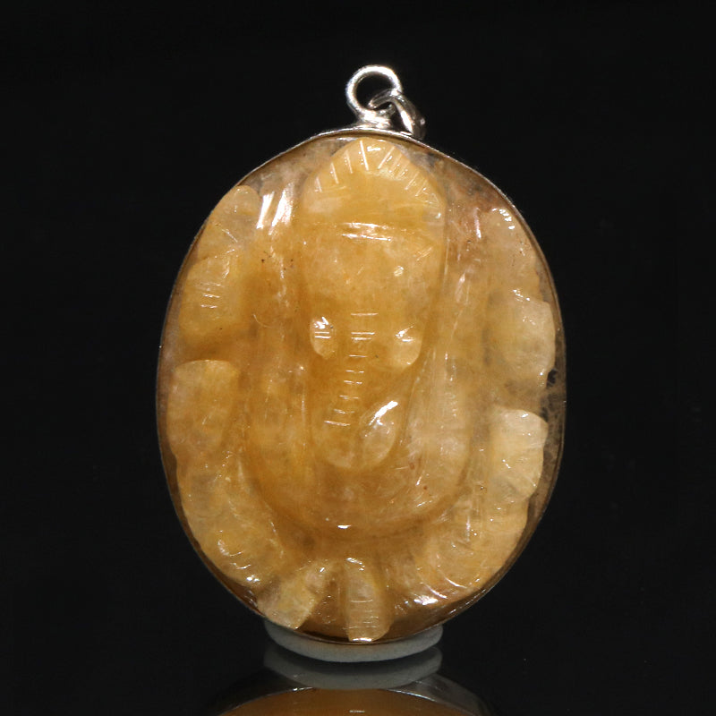 【割引不可】ペンダントトップ　ガネーシャ　オーバル型　約約25～33×35～41mm　Silver925　シルバー　全6種  [co-g2159]