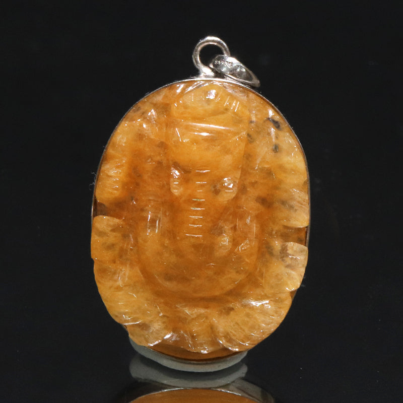 【割引不可】ペンダントトップ　ガネーシャ　オーバル型　約約25～33×35～41mm　Silver925　シルバー　全6種  [co-g2159]