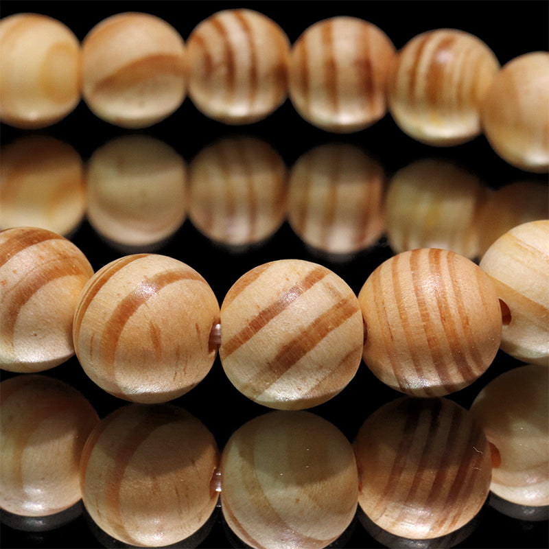 【パワーズウッド】ブレス　毛利家本邸赤松＜山口県産＞　丸  [co-g2162]