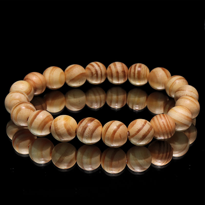 【パワーズウッド】ブレス　毛利家本邸赤松＜山口県産＞　丸  [co-g2162]