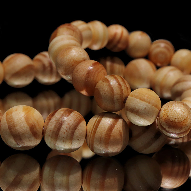 【パワーズウッド】ブレス　毛利家本邸赤松＜山口県産＞　丸  [co-g2162]