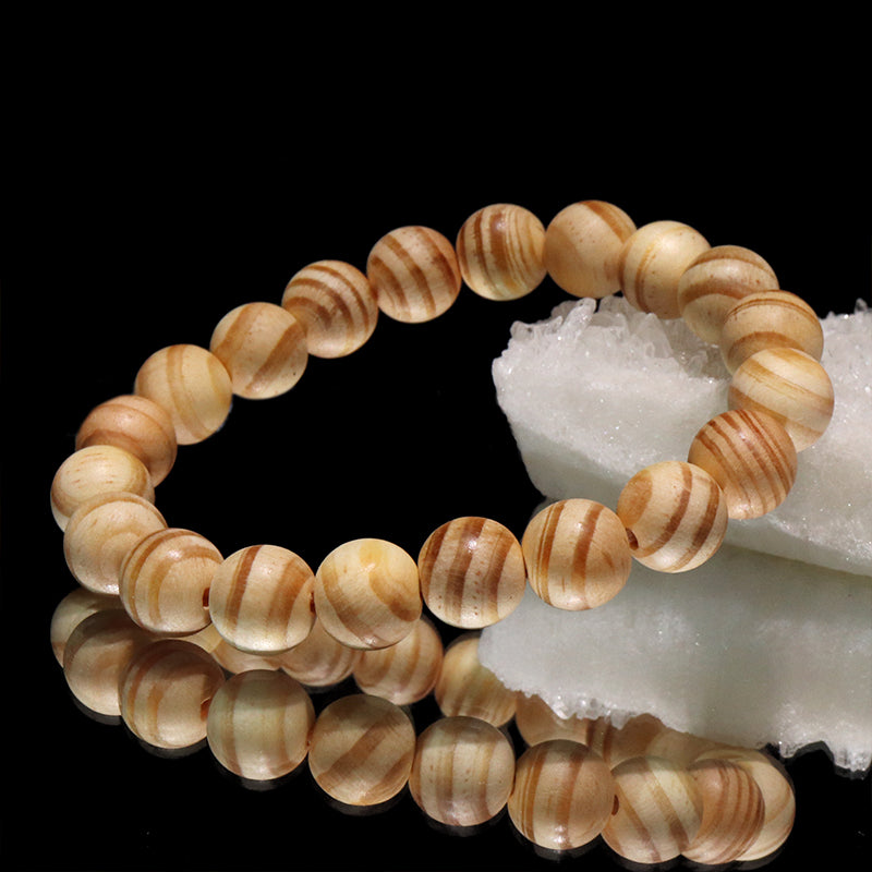 【パワーズウッド】ブレス　毛利家本邸赤松＜山口県産＞　丸  [co-g2162]