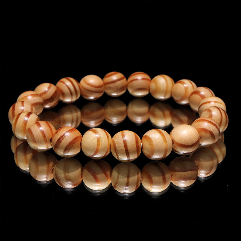 【パワーズウッド】ブレス　松の間滑松(まつのまなめらまつ)＜山口県産＞　丸  [co-g2163]