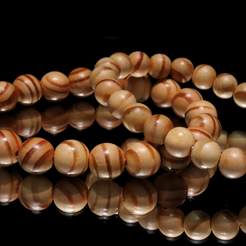 【パワーズウッド】ブレス　松の間滑松(まつのまなめらまつ)＜山口県産＞　丸  [co-g2163]