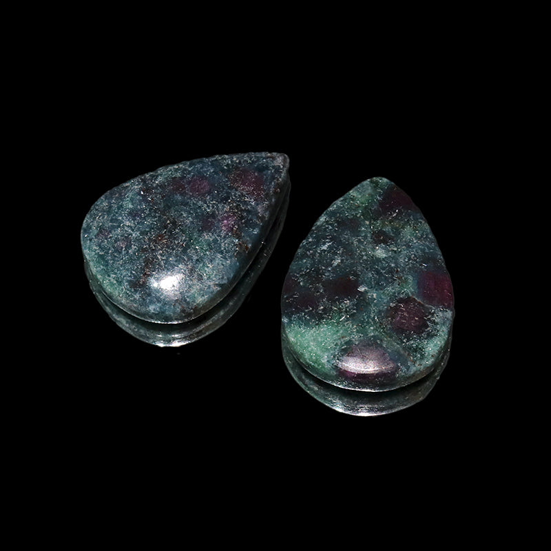 ルース　ルビーインカイヤナイト　ドロップ型　約12～18mm×約21～32mm　ケース入り  [co-g2184]