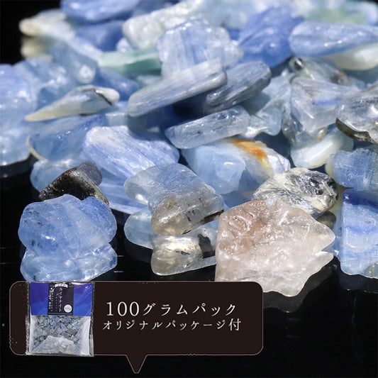さざれ　カイヤナイト　オリジナルパッケージ付　約100g  [gr-g0029]