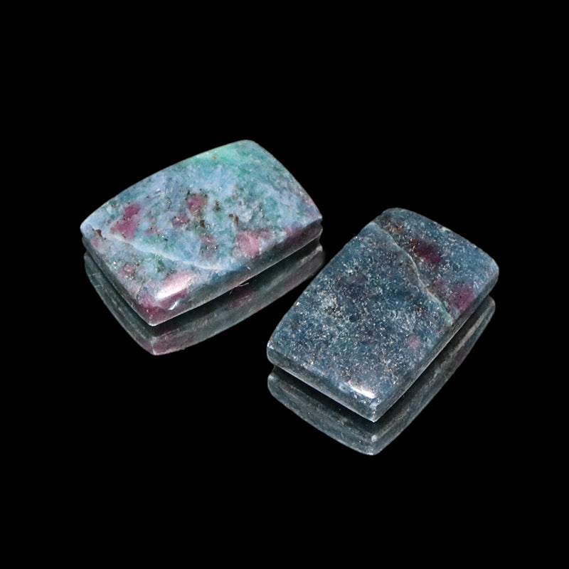 ルース　ルビーインカイヤナイト　スクエア型　約12～16mm×約16～29mm　ケース入り　ランダム発送  [co-g2191]