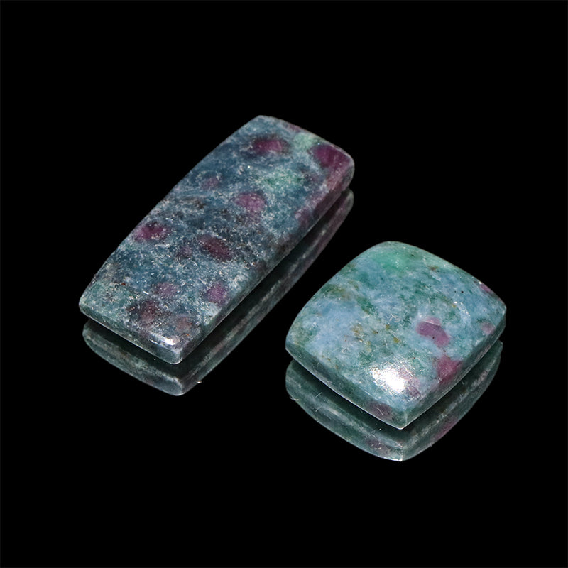 ルース　ルビーインカイヤナイト　スクエア型　約12～16mm×約16～29mm　ケース入り　ランダム発送  [co-g2191]