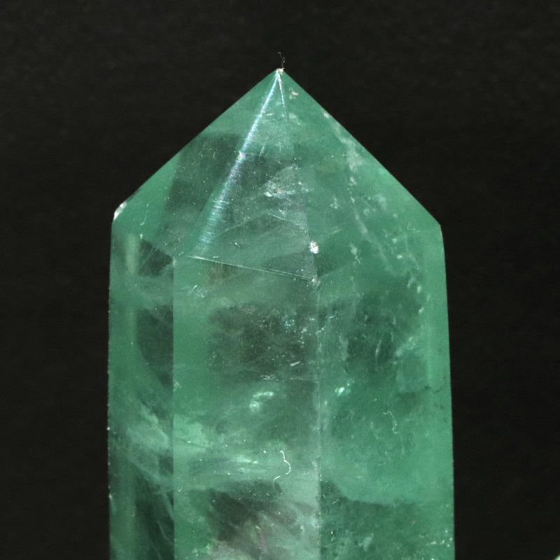 置物　六角柱　グリーンフローライト　中国産  [co-g2181]