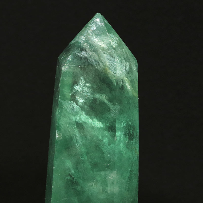 置物　六角柱　グリーンフローライト　中国産  [co-g2181]