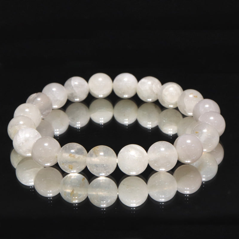 【日本銘石】ブレス　おのころ水晶＜庫県/淡路島産＞　AAAランク　白 　約10mm　桐箱付き  [co-g2194]