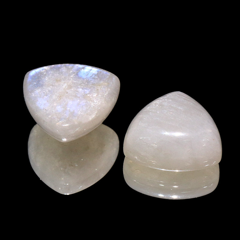 ルース　ムーンストーン　インド産　トリリアント型　約9～13mm×約9～13mm　ケース入り  [co-g2193]