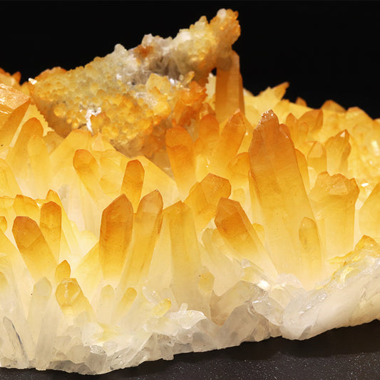 【動画】【一点物】クラスター　タンジェリンクォーツ　ミャンマー産 [co-g2187]