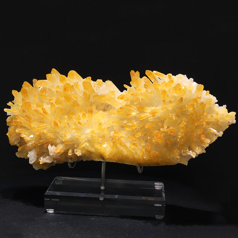 【動画】【一点物】クラスター　タンジェリンクォーツ　ミャンマー産　全2種 [co-g2196]