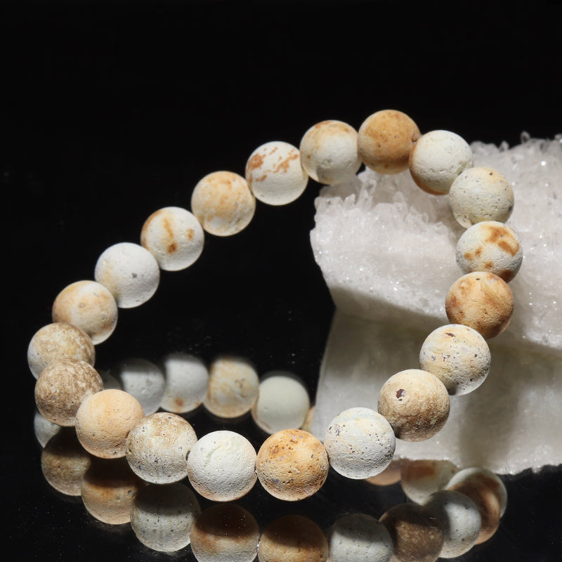 [Japanese Famous Stone] Bracelet Izumo Zeolite <Shimane Prefecture> Round [br-g8103]