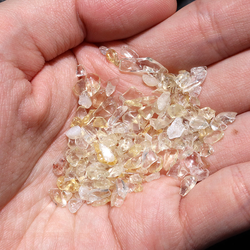 Citrine Pebbles with Package Approx. 100g [gr-g0048]