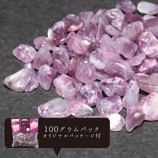 さざれ　パープルマイカ　約4mm～12mm　オリジナルパッケージ付　約100g  [gr-g0075]