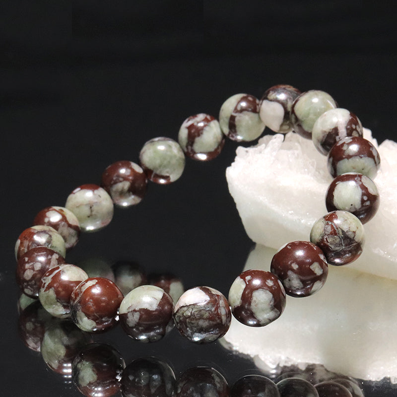 【日本銘石】ブレス　根尾ほたる石＜岐阜県産＞　丸約10mm  [co-g2224]