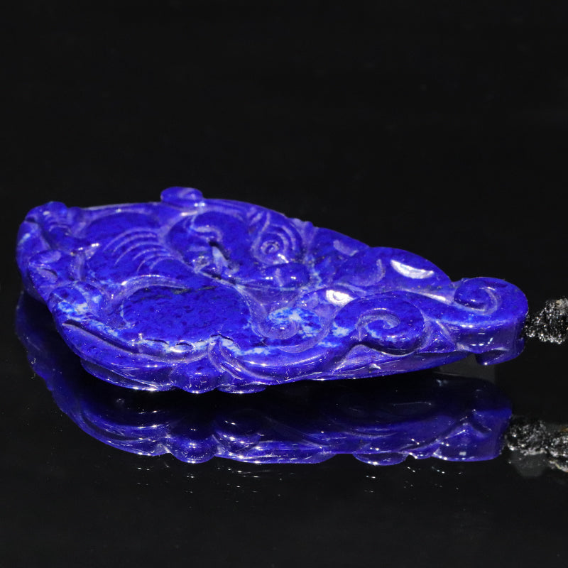 ネックレス　ラピスラズリ＜アフガニスタン産＞　ヒキュウ×如意　約60cm  [co-g2223]