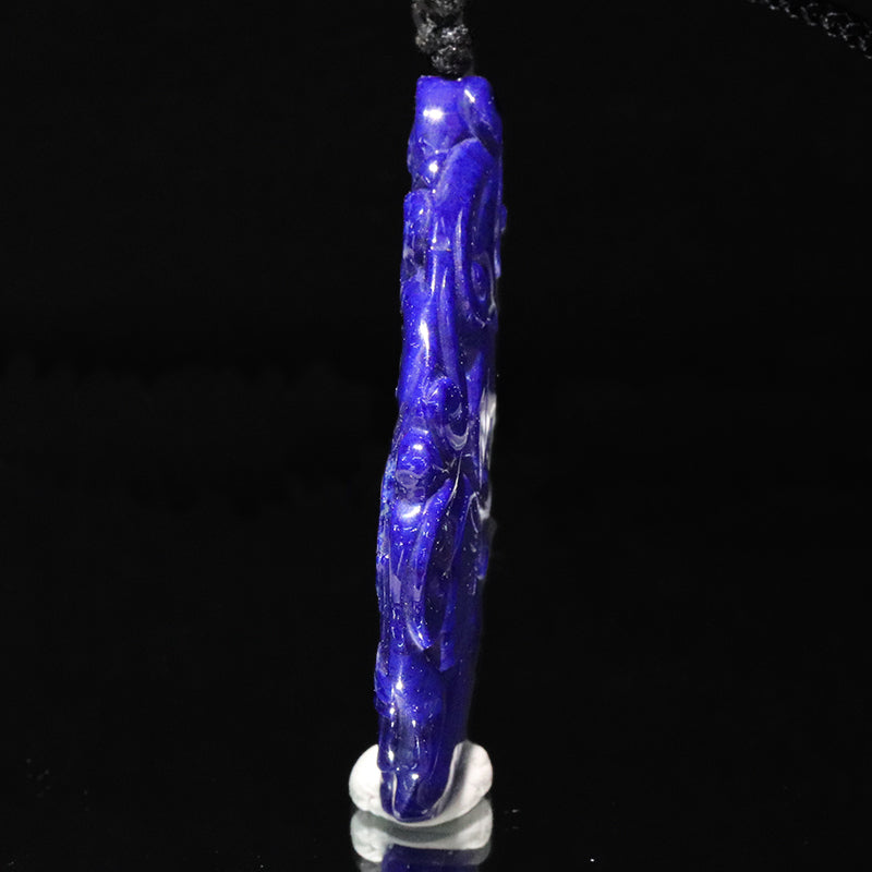 ネックレス　ラピスラズリ＜アフガニスタン産＞　ヒキュウ×如意　約60cm  [co-g2223]