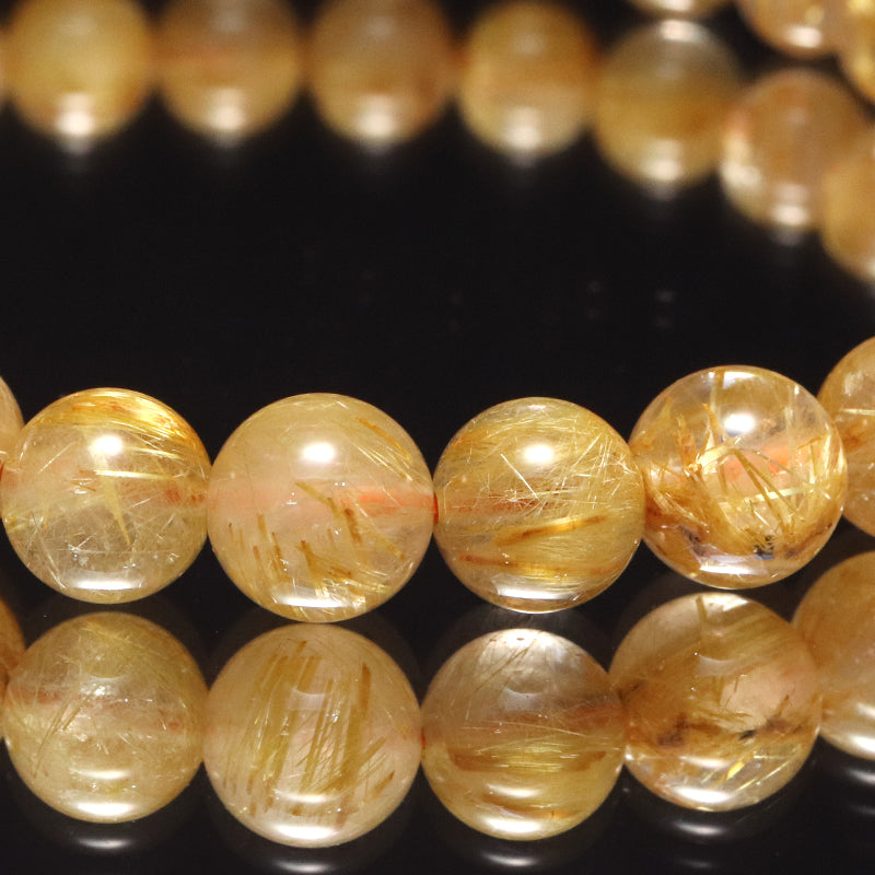 ブレス　ルチルクォーツ＜ブラジル産＞　丸約7mm [co-g2239]