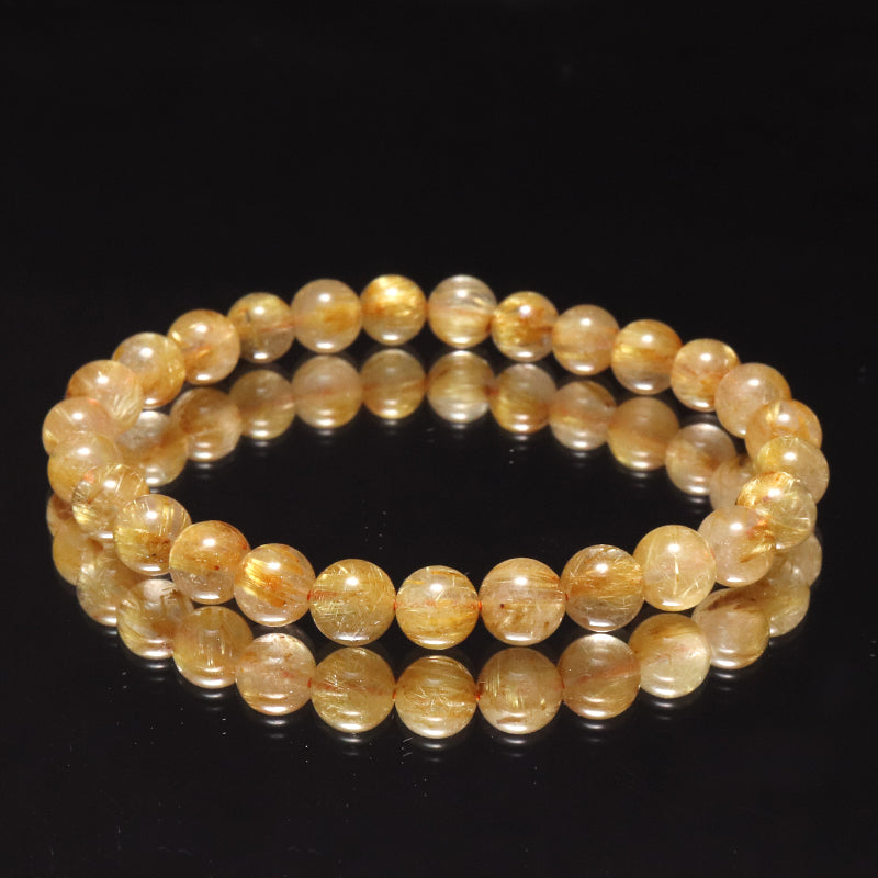 ブレス　ルチルクォーツ＜ブラジル産＞　丸約7mm [co-g2239]