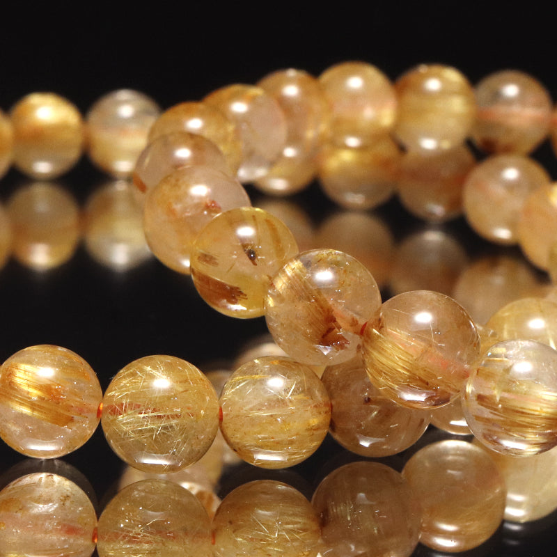 ブレス　ルチルクォーツ＜ブラジル産＞　丸約7mm [co-g2239]