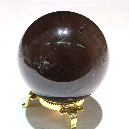 丸玉　スモーキークォーツ　約72mm　チベット産 [co-g2243]