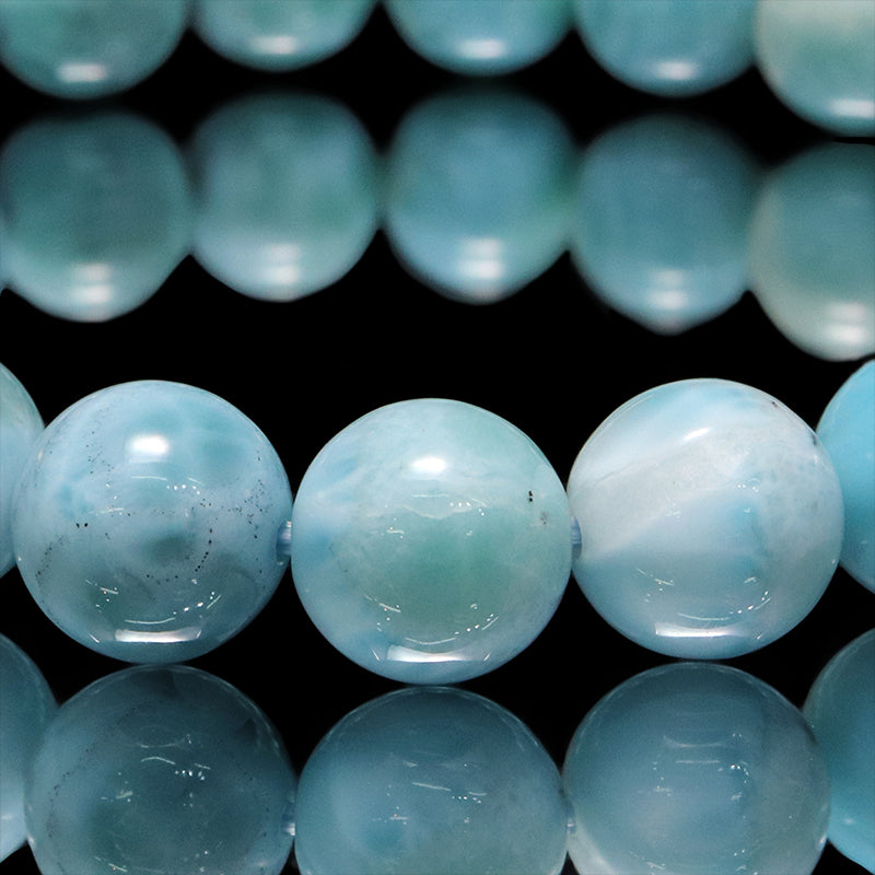 ブレス　ラリマー＜ドミニカ産＞　丸  [co-g2275]