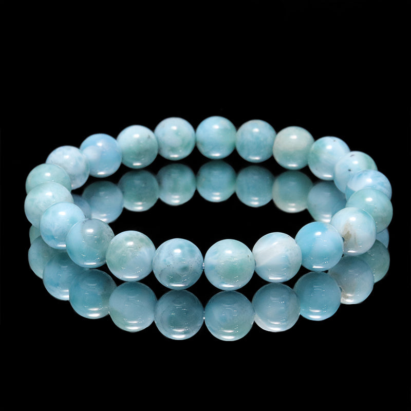 ブレス　ラリマー＜ドミニカ産＞　丸  [co-g2275]