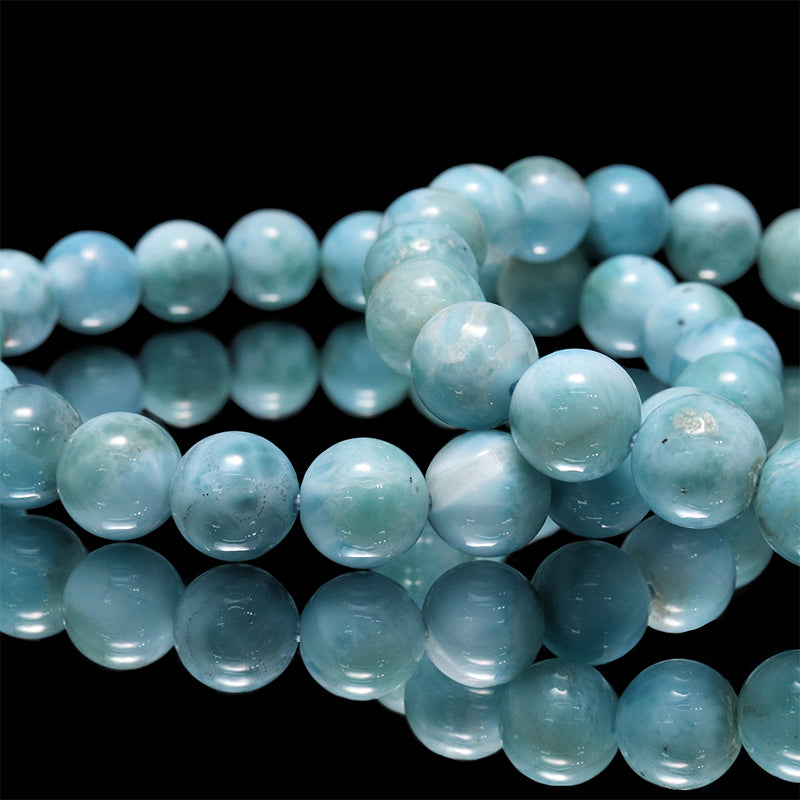 ブレス　ラリマー＜ドミニカ産＞　丸  [co-g2275]